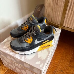 Nike Air Max Kids' Sneakers in Gray, Black, and Yellow